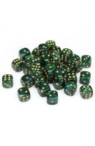 Set de 36 dés 6 Scarab - Jade/Or