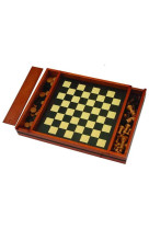 Coffret plumier - échecs et dames